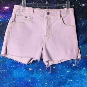 Gap- Lilac Denim Raw Hem Shorts size 25